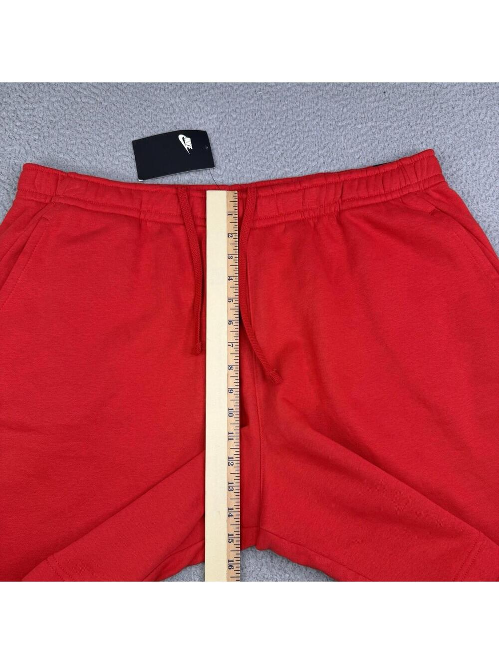 Nike "Just Do It" Logo Red Fleece Gym Workout Sweat Shorts Men's 2XL (40x9 )NWT - Picture 8 of 11